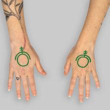 Load image into Gallery viewer, Green Sigil Temporary Tattoos
