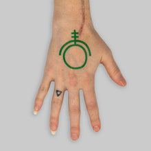 Load image into Gallery viewer, Green Sigil Temporary Tattoos
