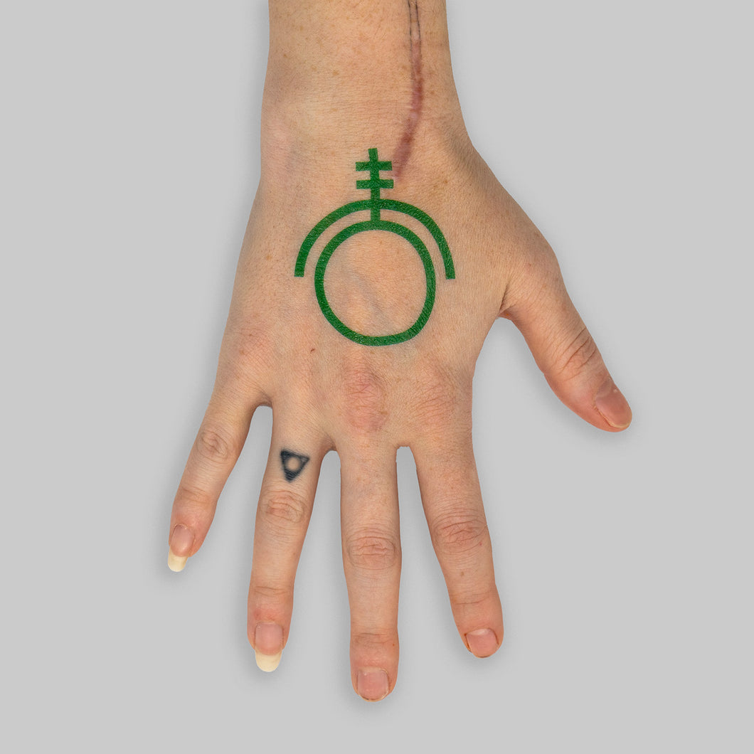 Green Sigil Temporary Tattoos