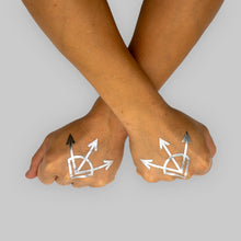 Load image into Gallery viewer, Silver Sigil Temporary Tattoos
