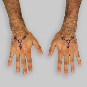 Violet Sigil Temporary Tattoos