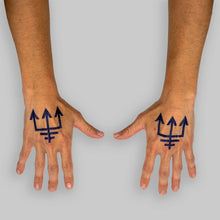 Load image into Gallery viewer, Blue Sigil Temporary Tattoos
